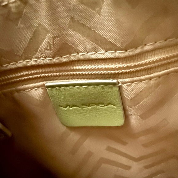 Elegant Lime Green Leather Structured Shoulder Handbag Bag Medium - Picture 9 of 15